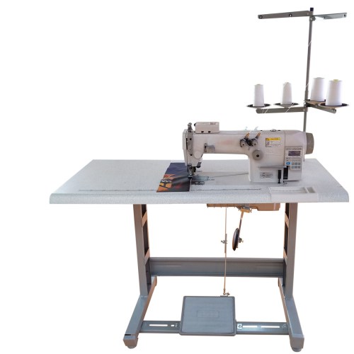 2. Integrate sewing machine for flag and rubber strip (Double lines)